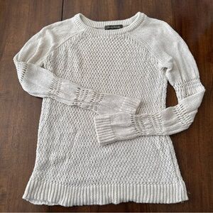 Tommy Bahama Lightweight Open Mixed Knit Long Sleeve Tan Sweater Womens XS